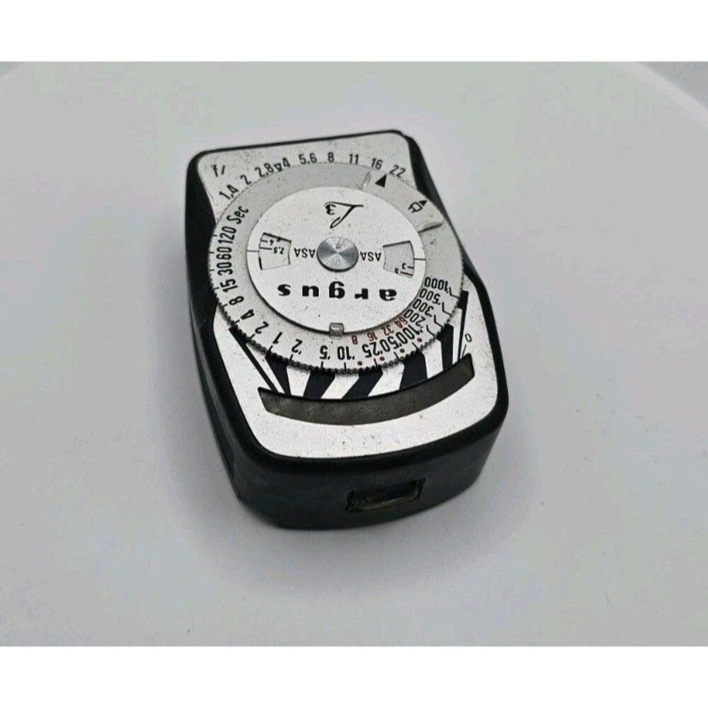 Argus L3 Light Meter With Rare Genuine Leather Argus Case Free Ship